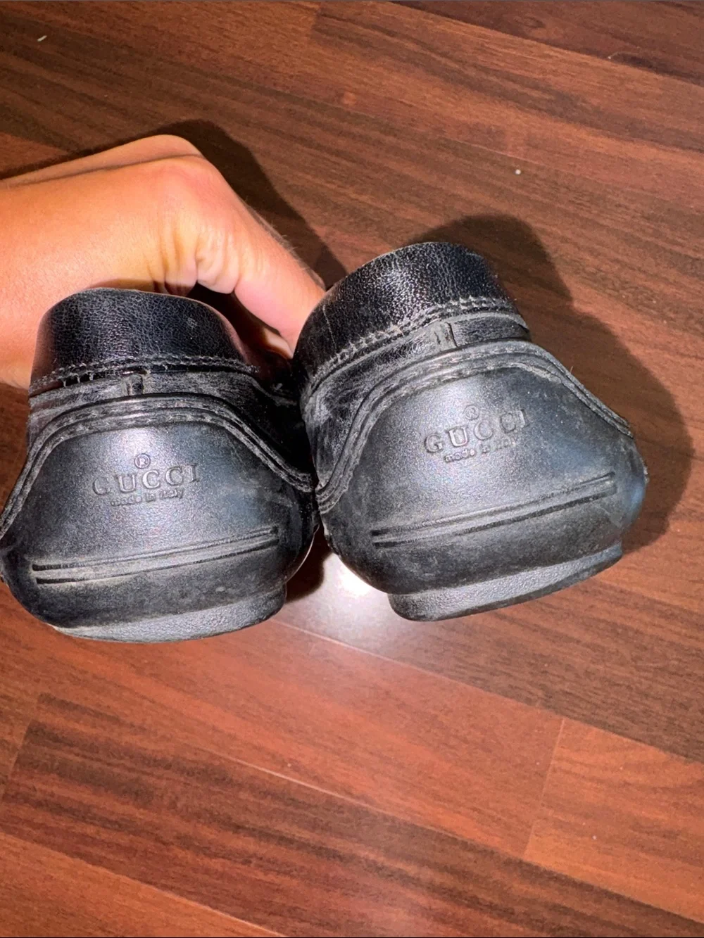 Gucci Black Leather Bit Loafers